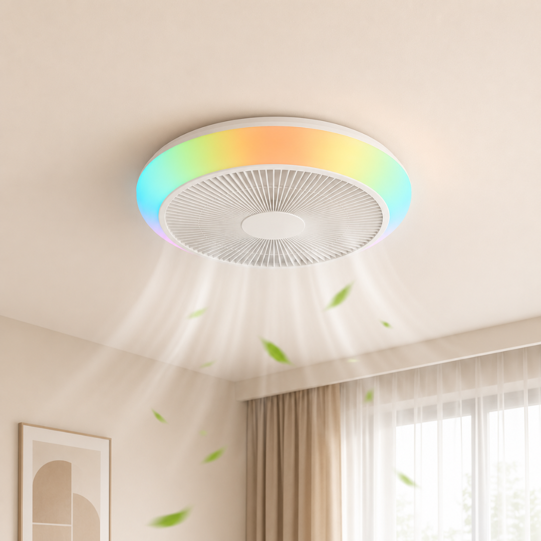 Aria | Ventilateur de Plafond 45cm Sans Pales LED RGB