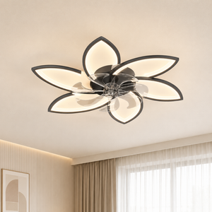 Florae | Ventilateur de Plafond LED Fleur 78cm Silencieux Réversible
