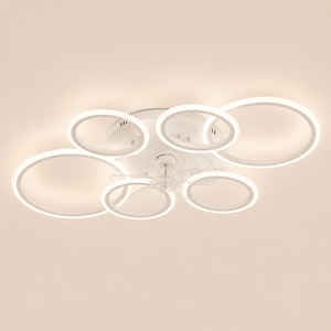 Astra | Ventilateur de Plafond LED Anneaux 110cm Design Silencieux