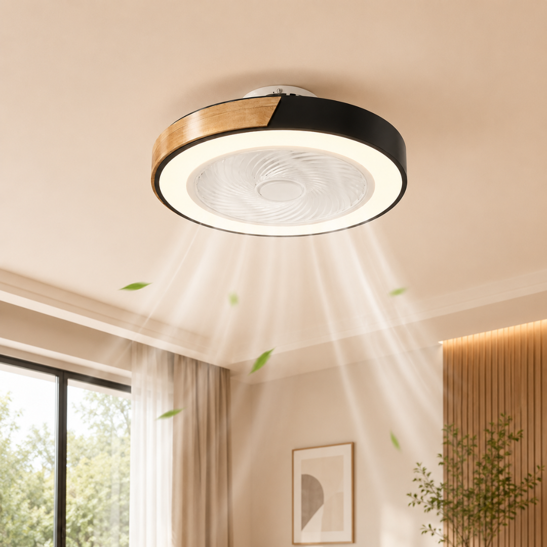 Sylva | Ventilateur de Plafond LED Bois 50cm Silencieux 30dB