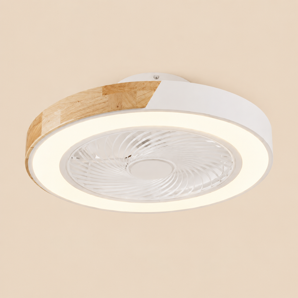 Sylva | Ventilateur de Plafond LED Bois 50cm Silencieux 30dB