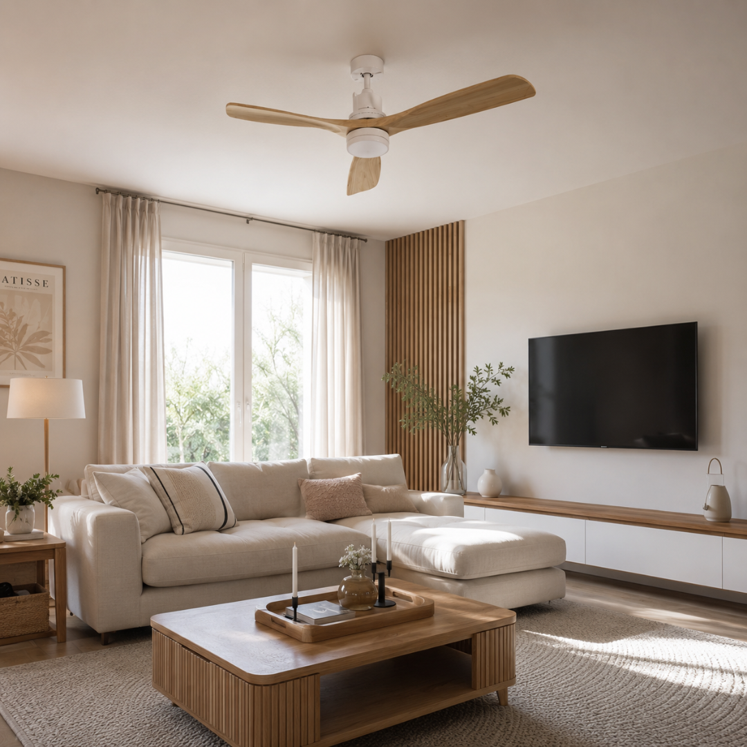 Cypria | Ventilateur de plafond avec éclairage LED 132 cm